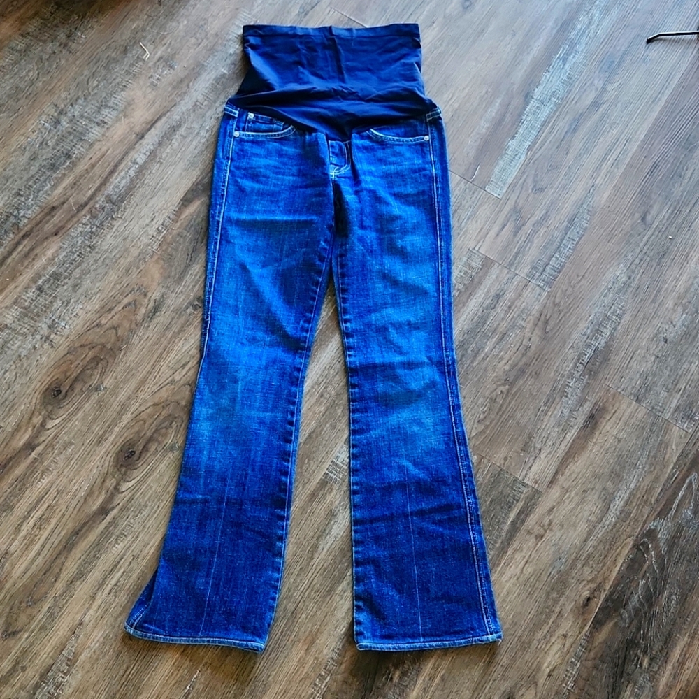Seven for all mankind size 26 maternity jeans 34 leg